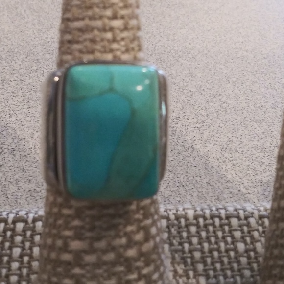 none Jewelry - Sterling Silver & Turquoise wide band
